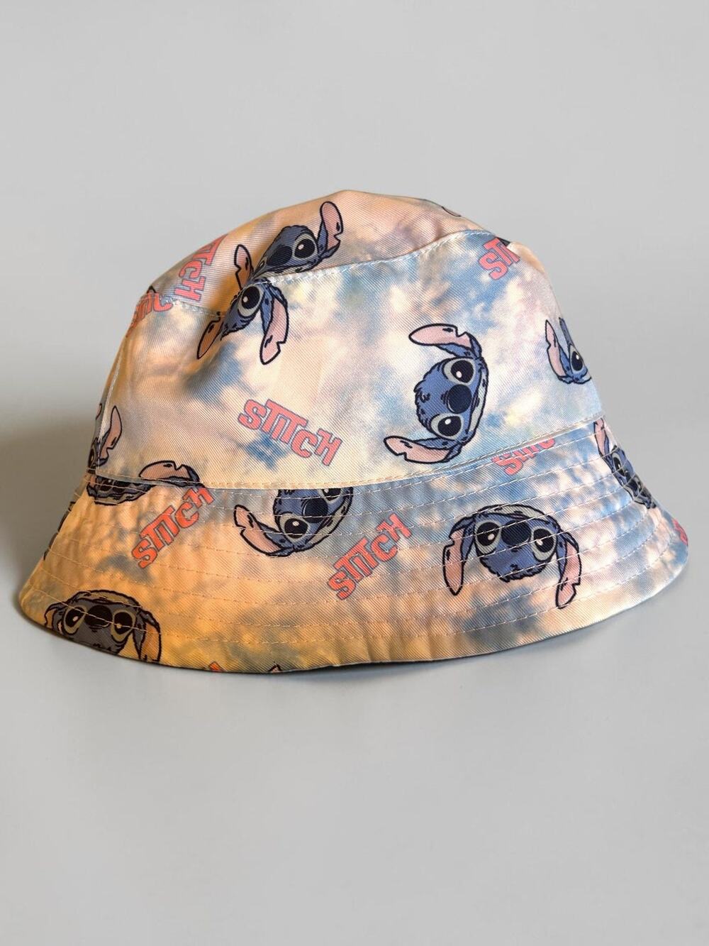 Disney Lilo & Stitch Bucket Hat Tie Dye Kids Sz 2-4 Years Blue Coral Summer